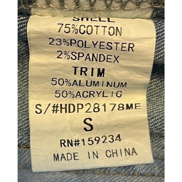 Hot & Delicious Rhinestone Fringe Jeans Y2K Inspired Distressed Womens Small NWT - Picture 16 of 16